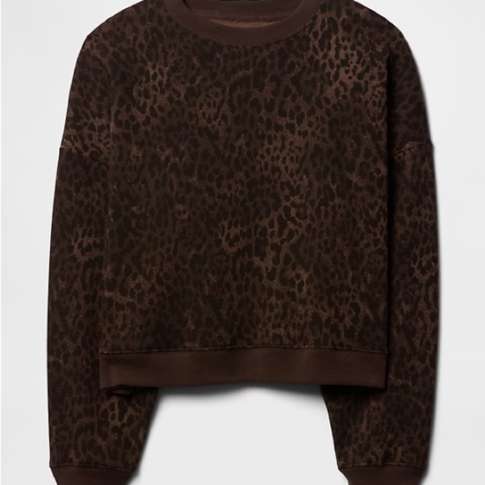 GAP Factory Dark Brown Leopard Print Sweater
